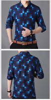 Camisas a cuadros para hombre, camisa de manga larga con botones, informal, Social, negocios, oficina, talla grande 7XL - details 7