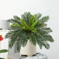 Rama de palmera Artificial de 45cm, planta Tropical, hojas de árbol de coco de plástico, plantas artificiales grandes realistas, decoración de jardín y hogar - details 1