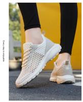 Zapatillas de deporte de moda de las mujeres ahuecadas hacia afuera ultra ligeras grandes de malla transpirable zapatos casuales de los zapatos de las mujeres - details 20