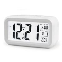 1 reloj despertador Digital L con temperatura pantalla grande retroiluminado Sensor de brillo inteligente repetición para dormitorio, hogar, oficina y Tra - details 2