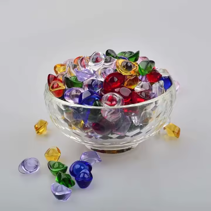 Lingotes de cristal de imitación de cristal colorido, colección de tesoros, siete artículos para atraer riqueza, plato Manzha, uno o dos de 50g - 1