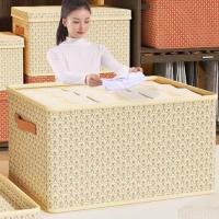 Caja de almacenamiento plegable para ropa, contenedores de almacenamiento lavables a prueba de polvo con tapa, cesta de lavandería de gran capacidad para el hogar - details 3