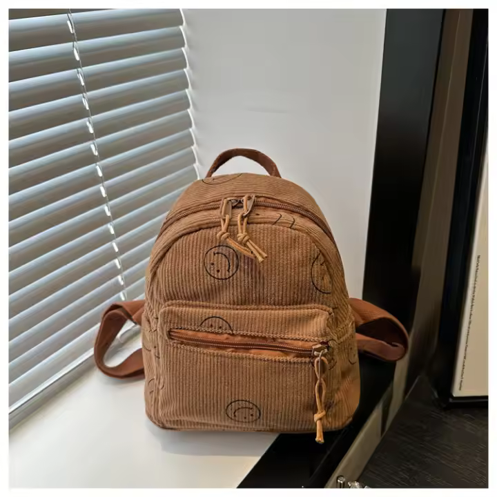 pana, hombros, mochila, cara sonriente, de mano, nuevo estilo, casual, tendencia transfronteriza, especial, primavera 2025 - 1