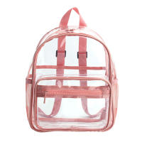 Bolso de hombro transparente impermeable para estudiantes, mochila escolar de PVC con cremallera bidireccional lisa, mochila de día para exteriores - details 0