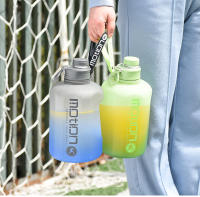 Botella de agua deportiva con pajita de gran capacidad, hervidor de agua portátil de plástico para exteriores - details 7