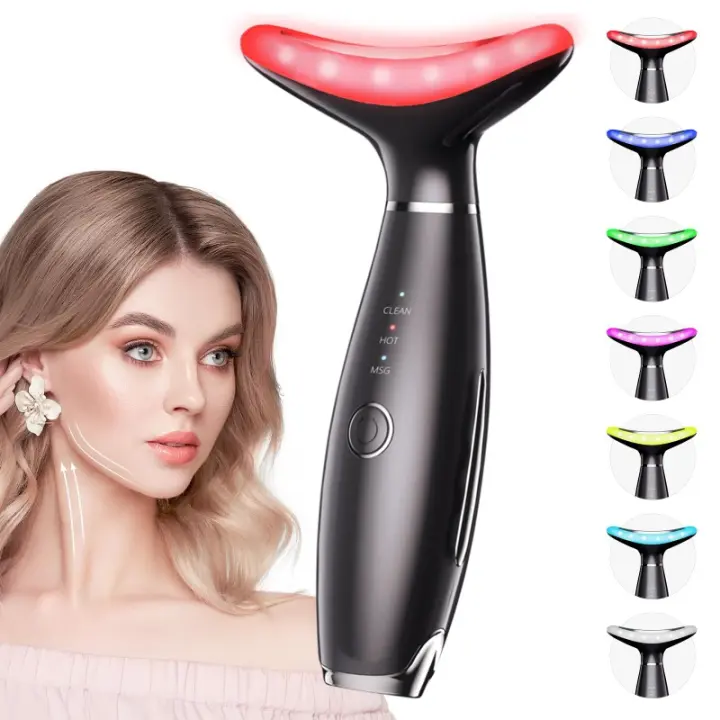 Máquinas galvánicas de 7 colores de AEVYVKV Terapia de luz roja para rostro y cuello - 1