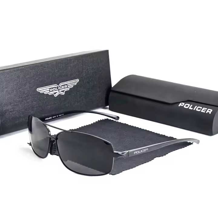 2025 POLICER Gafas de Sol Pilot para Hombre UV400 Polarizadas, Regalo Familiar para Viajes y Piscina, Diseño Retro Italiano - 1