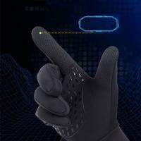 Guantes de motorista para hombre, polares de peluche resistentes a la abrasión, impermeables, para senderismo, 1 par - details 3