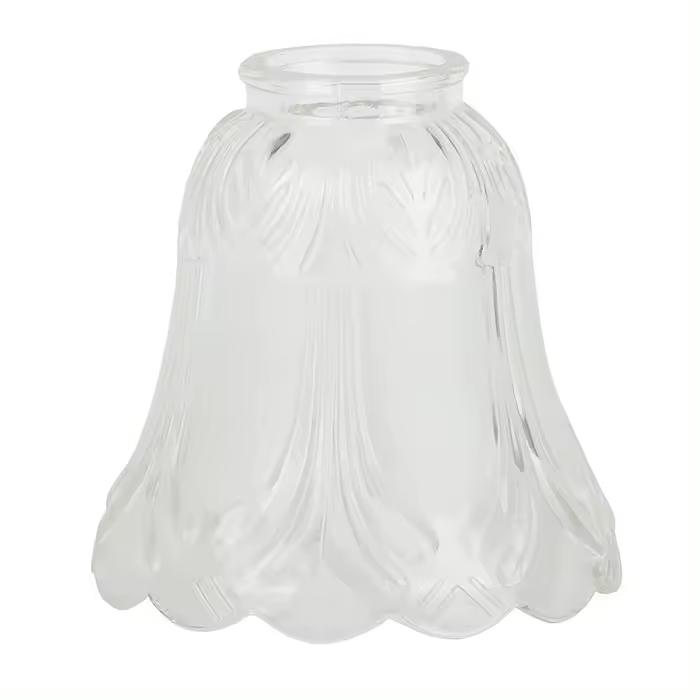 Cubierta de cristal de repuesto para ventilador de techo, candelabro de cristal con forma de flor esmerilada transparente, accesorio de iluminación, candelabro de pared - 1