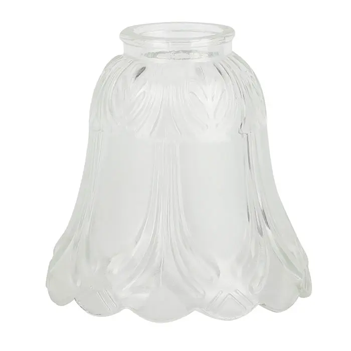 Cubierta de cristal de repuesto para ventilador de techo, candelabro de cristal con forma de flor esmerilada transparente, accesorio de iluminación, candelabro de pared - 1