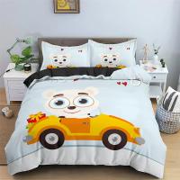 Cubierta de Edredón con Diseño de Oso de Dibujos Animados Microfibra 2/3PCS Ropa de Cama para Niñas y Niños Comfortable y Adorable - details 14