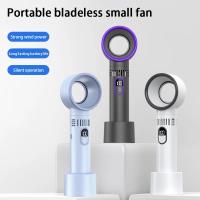 Ventilador sin aspas de 100 niveles, pantalla Digital inteligente, carga USB portátil sin aspas de alta velocidad, alta energía eólica para el hogar, 2025 nuevo - details 0