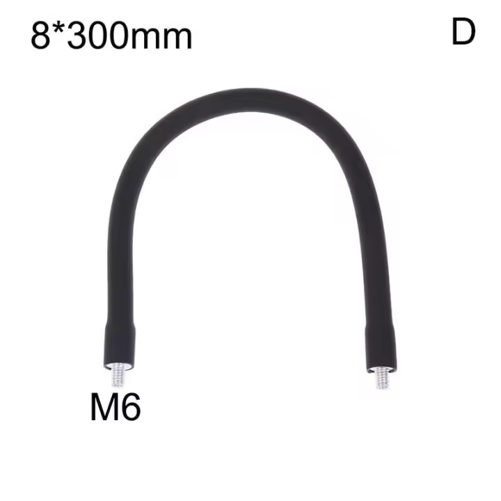 1 unidad M6 M8 hilo femenino macho condujo Flexible de luz suave DIY Metal silicona cuello de cisne manguera Flexible forma Universal para lámpara - 1