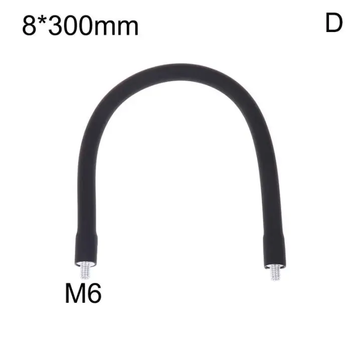 1 unidad M6 M8 hilo femenino macho condujo Flexible de luz suave DIY Metal silicona cuello de cisne manguera Flexible forma Universal para lámpara - 1