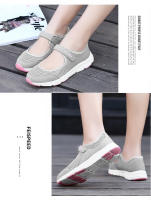 Zapatos informales de verano para mujer, zapatillas portátiles suaves, zapatos para caminar, suelas planas para mujer, zapatos blancos transpirables sin cordones - details 11