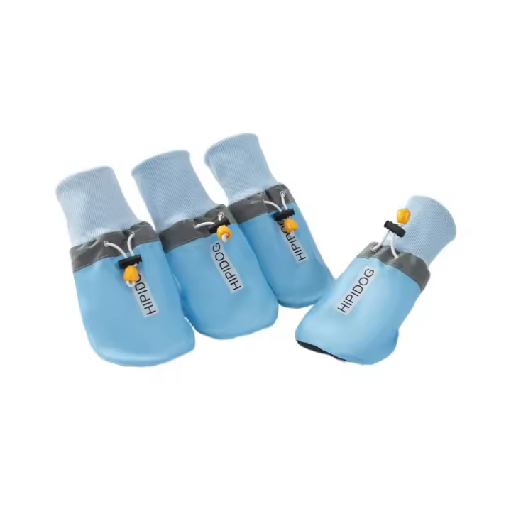 4 unids/set suave y grande cubierta para pies de perro antideslizante ajustable zapatos antideslizantes para perros transpirables resistentes al desgaste zapatos para perros Calcetines - 1