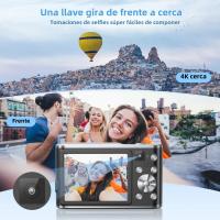 Cámara digital de doble lente delantera y trasera con enfoque automático 4k, cámara de selfie, cámara frontal de estudiante, zoom de alta eficiencia 16 veces - details 1