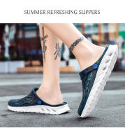 Sandalias de piscina para hombre, zapatos de playa cómodos para exteriores, zuecos de jardín, zapatillas antideslizantes de agua informales, chanclas de verano - details 17