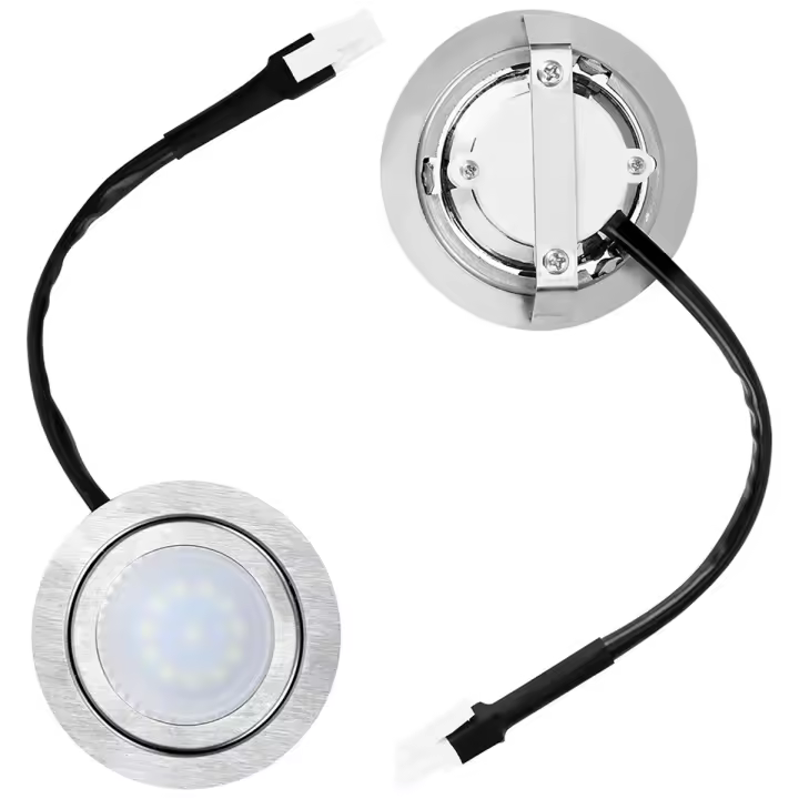 2 bombillas para campana extractora, luz LED de acero inoxidable para campana extractora, luz empotrada de repuesto para campana extractora de cocina - 1