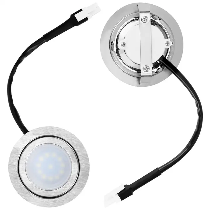 2 bombillas para campana extractora, luz LED de acero inoxidable para campana extractora, luz empotrada de repuesto para campana extractora de cocina - 1