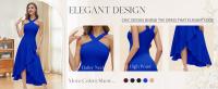 Vestido de Cóctel Tirantes al Cuello – Largo con Volantes, Elegante para Bodas/Fiestas Formales, Diseño Ajustado y Transpirable - details 15