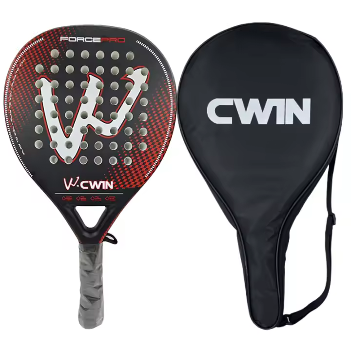 Raqueta de Pádel Profesional Cwin de Fibra de Carbono Suave EVA Cara Cubierta de Bolsa Nueva 2025 - 1