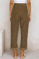 Pantalones elásticos coreanos cómodos originales de mujer Pana Lisa de pierna recta sueltos de Otoño Invierno - details 12