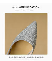 Zapatos de novia de mujer, nuevos tacones altos nupciales chinos de alta gama, no se cansan de tostar cristal, solo zapatos. - details 4