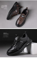 Zapatos Deportivos de Cuero de Vaca de Prima Calidad para Hombres Zapatos Ligeros Antideslizantes para el Día a Día Novedad de Primavera - details 12