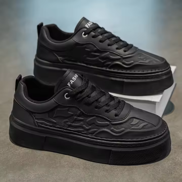 Zapatos Casuales de Cuero Blanco para Hombres Primavera 2025 Deportivos Ligeros y Trendy para Exteriores - 1