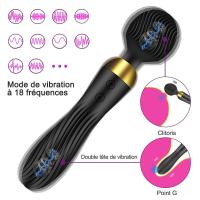 Vibrador Potente Dildo 18 Velocidades, 2 Motores, Estimulador de Clítoris y Vagina para Adultos - details 0