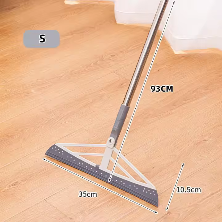 Escoba Mágica Rotable de 180° con Cerdas de Goma Silicona para Limpieza del Hogar y Pisos Utensilios Domésticos Apto para Limpieza de Pisos y Recogida de Polvo - 1