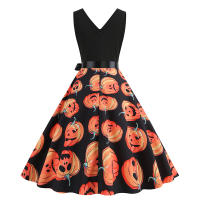 Vestido Impreso de Halloween para Mujer Abrigo y Cardigan de Moda - details 6