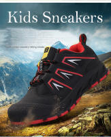 Zapatos deportivos de senderismo de marca para niños y niñas, zapatos de senderismo impermeables antideslizantes para exteriores, zapatillas de escalada de montaña para niños - details 3