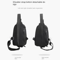 Bolso cruzado multifuncional Simple para hombre, bolso de hombro impermeable de gran capacidad, monedero, riñonera, Unisex - details 12