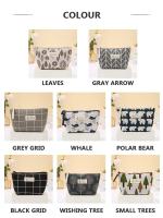Bolsa de Cosméticos de Lona Portátil Estilo Estudiantil con Caracteres - details 1