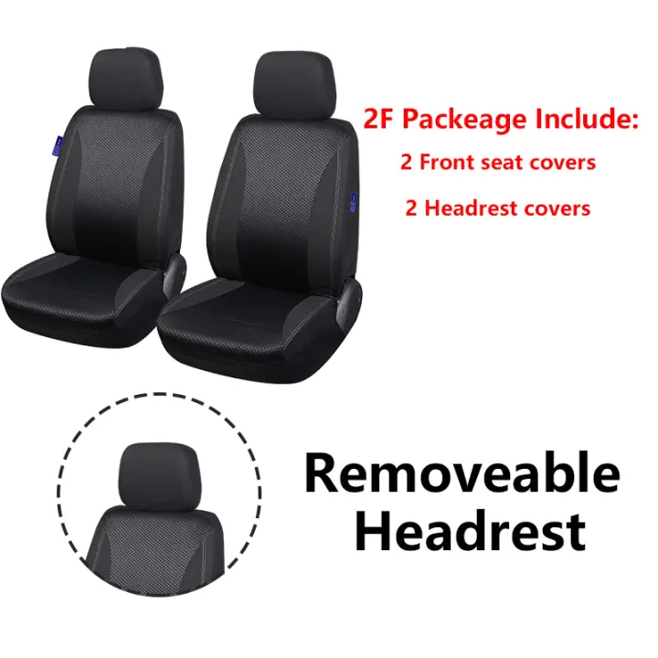 Cubiertas de Asiento de Coche AUTO PLUS con Diseño de Cuadros de Poliéster Tela de Malla Universal Unisex con Esponja Interior - 1