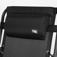 Silla Deportiva Portátil Gravedad Cero Negro, Con Almohada y Reposapiés - details 5