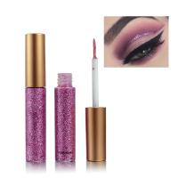 HANDAIYAN Delineador de ojos líquido, juego colorido, 10 colores, delineador de ojos metálico plateado dorado con diamantes, barras de delineador de ojos impermeables, brillo duradero - details 8