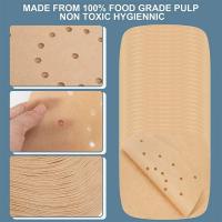 Papel para freidoras de aire, revestimientos desechables de papel pergamino, revestimientos antiadherentes para horno y microondas, vaporeras - details 2
