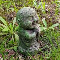 Estatua de monje Zen impermeable creativa, artesanía de resina, estatuilla de Bodhisattva, escultura de Buda realista, decoración de escritorio para el hogar - details 11