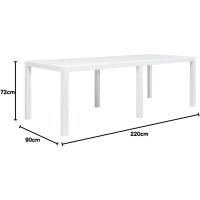 Mesa Resina Ratan Antracita Príncipe 220x90 cm - details 2