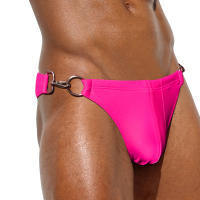 Jessborn-bañador sexy con cierre de metal para hombre, ropa de baño de liberación rápida, cintura baja, secado rápido - details 7