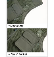 Chaqueta de malla transpirable para hombre, chaqueta deportiva sin mangas con bolsillos, ropa de verano - details 13