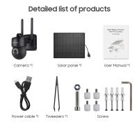 Cámara Solar SHIWOJIA 4MP Seguridad de Vigilancia con Panela Solar Soporte de Cámara de Vídeo para Alexa Google Home Disponible al Aire Libre - details 12