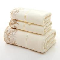 Juego de toallas de baño con bordado de bordes de encaje, juego de toallas absorbentes de microfibra, decoración de boda y baño, 3 unidades - details 6