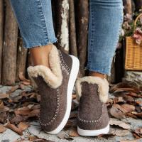 Zapatos cálidos de invierno para mujer, botas de nieve planas informales a la moda para exteriores, zapatos - details 6