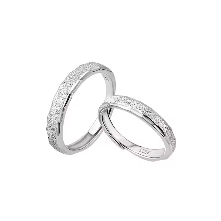 Anillo de Pareja de 34 tipos, simple y Moderno, par de circonitas de Corona para hombres y Mujeres, anillo de Diamantes de simulación de Boda Abierto - 1