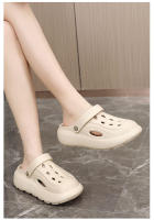 Zuecos de verano para mujer, versátiles, con suela gruesa y suave, estilo bosque, que aumentan la altura. - details 11