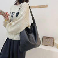Bolso de hombro de cuero PU Vintage para mujer, bolso Hobo de gran capacidad, bolso de oficina, bolsos de compras simples informales, moda de invierno - details 14